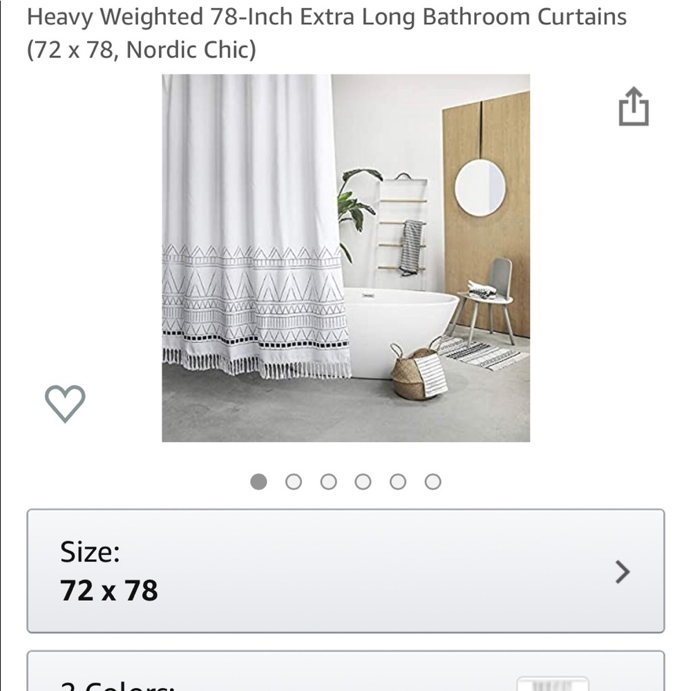 Long shower curtain
